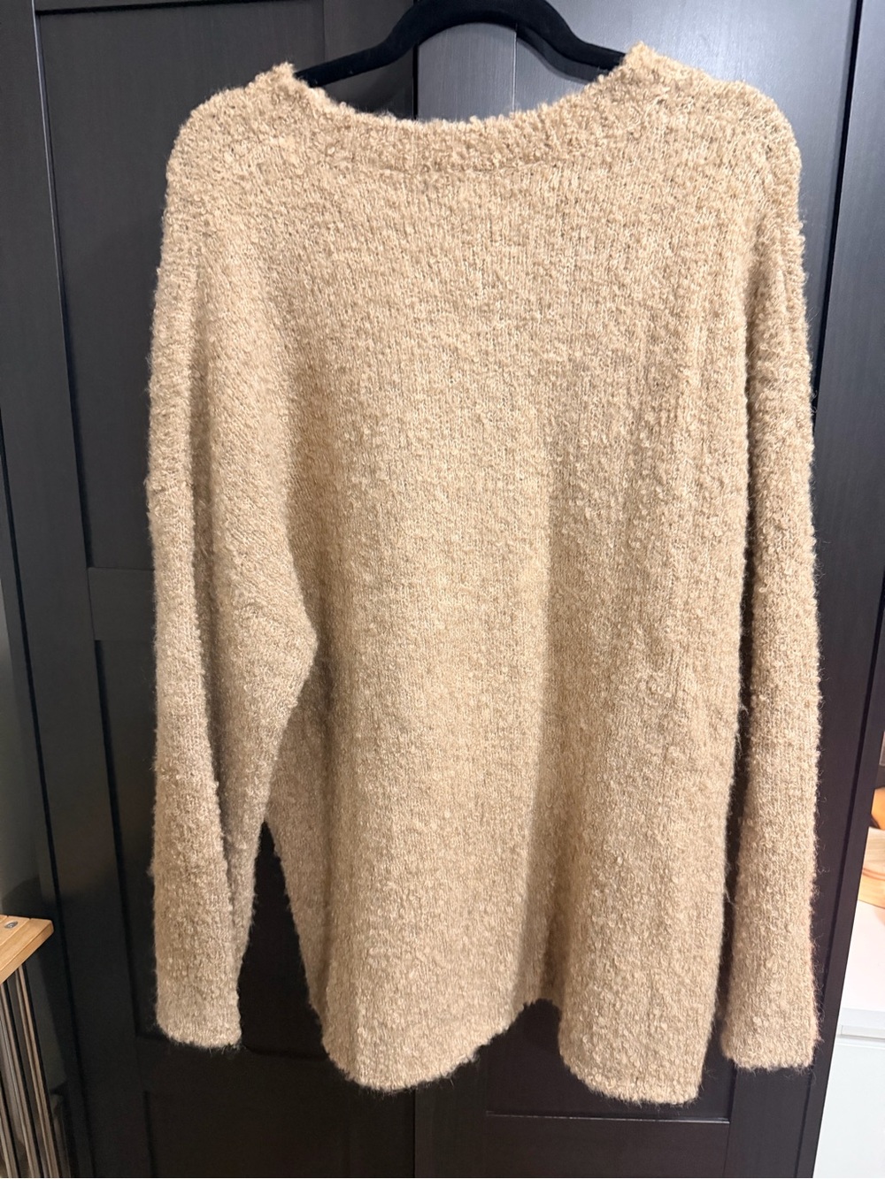 Almere Boucle Pullover Sweater, Womens Oversized Crewneck - Teddy